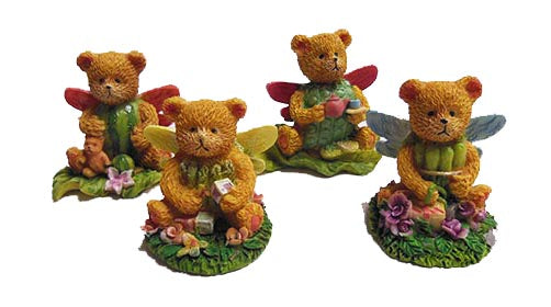 [G2232] Bear Figurine - Set of 4