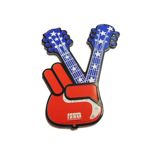 [G5128] Magnet - Music Peace Guitar Diecut