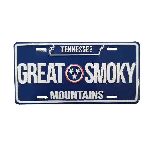 [G6887] Great Smoky Mountains Magnet - License Plate