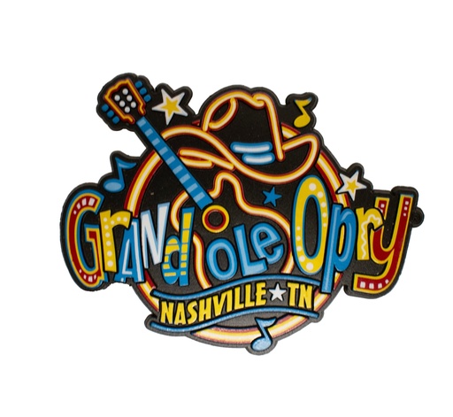 [G6908] Grand Ole Opry Magnet - Round Neon