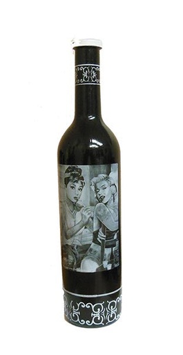 [JHY5424] James Danger Wine Bottle - Featuring Marilyn and Audrey