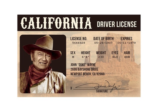 [JW5557] John Wayne - Driver License