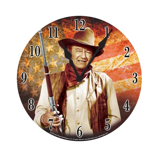 [JW5756] John Wayne Clock - Flag