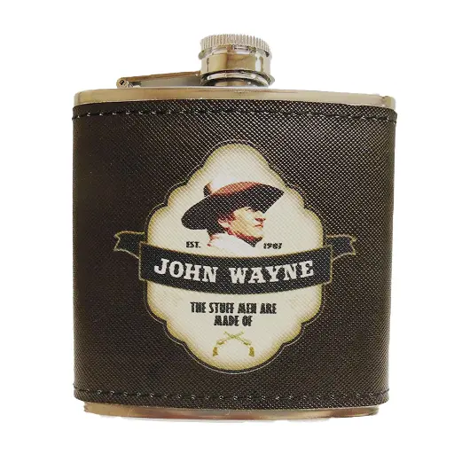 [JW5775] John Wayne Flask - Shield