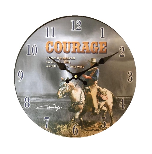 [JW5843] John Wayne Clock - Courage