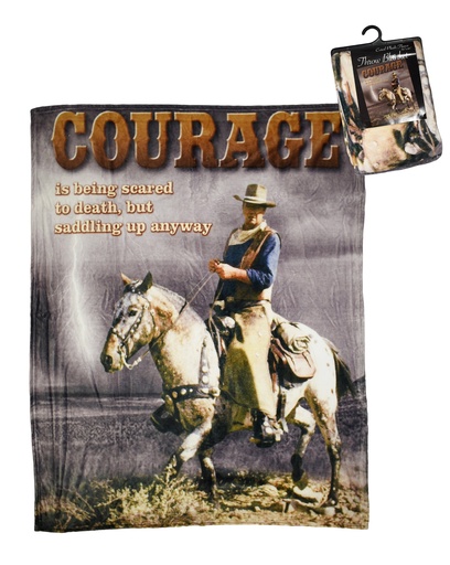 [JW6060] John Wayne Throw Blanket - Courage