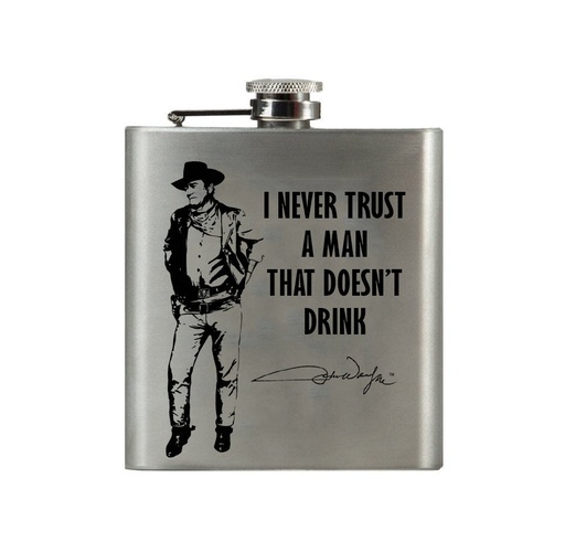 [JW6107] John Wayne Flask - Trust a Man