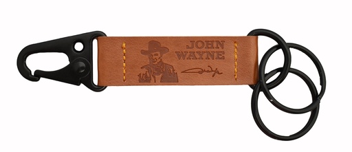 [JW6259] John Wayne Leather Key Chain - Belt Clip