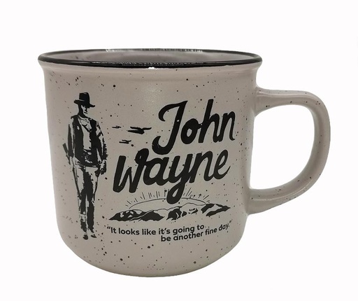 [JW6412] John Wayne Mug - Ceramic Campfire  Fine Day