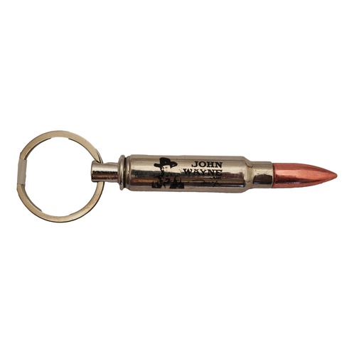 [JW6592] John Wayne Keychain Bottle Opener - Bullet