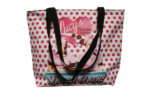 [L5830] Lucy Tote Bag - Chocolate Factory