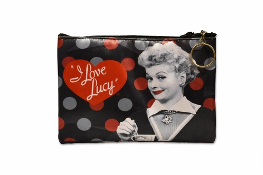 [L5849] Lucy Makeup Bag - Blk & Red