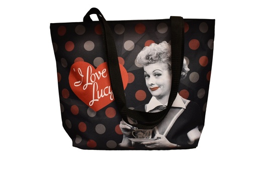 [L5850] Lucy Tote Bag - Blk & Red