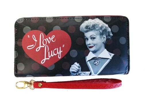 [L5853] Lucy Wallet - Blk & Red