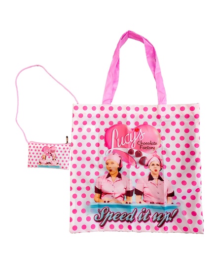 [L6656] Lucy Bag with Pouch - Chocolate Factory - 12pc Set