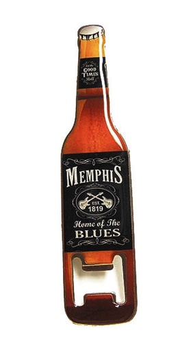 [M5260] Memphis Bottle Opener & Magnet - Blk & Wht