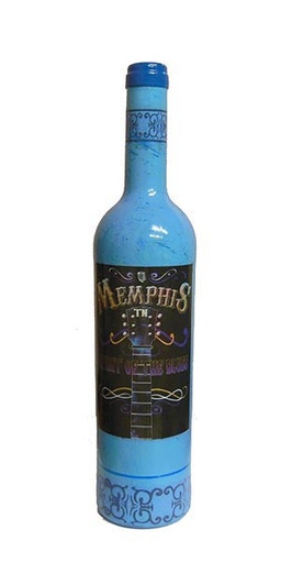 [M5421] Memphis Wine Bottle - Spirit Blues