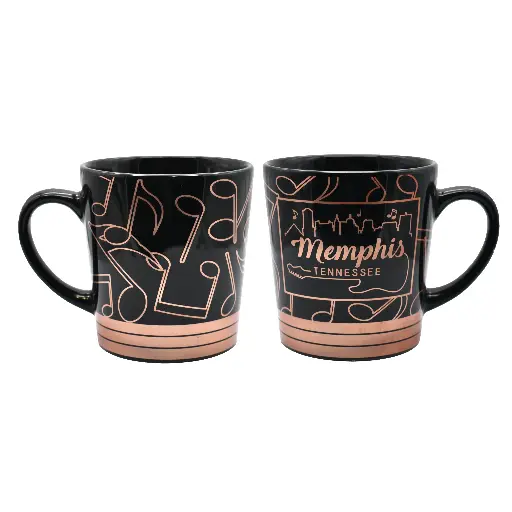 [M5874] Memphis Mug - Rose Gold Music Notes