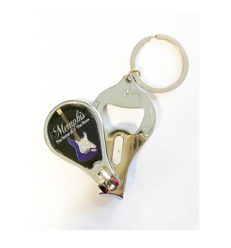 [M5877] Memphis Key Chain, Nail Clipper & Bottle Opener