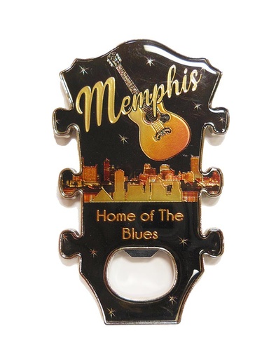 [M5924] Memphis Bottle Opener & Magnet - Guitar Neck