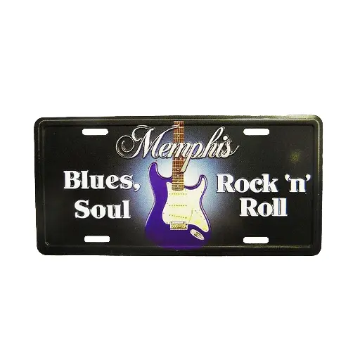 [M5958] Memphis Magnet - License Plate Guitar