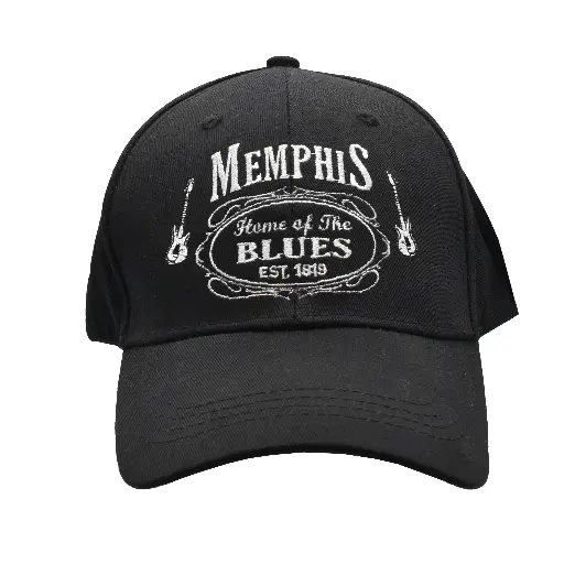 [M6024] Memphis Cap - Blk & Wht Cloth