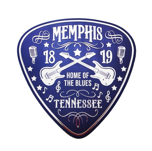 [M6261] Memphis Magnet - Foil Guitar Pick Large