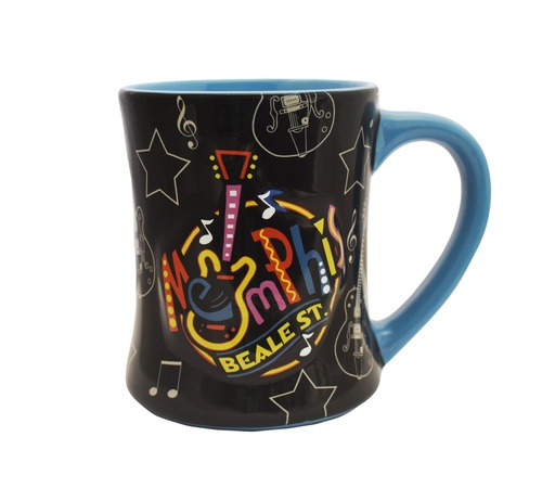 [M6307] Memphis Mug - Round Neon Embossed