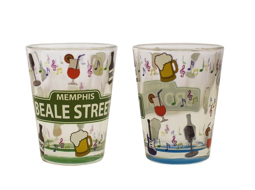 [M6472] Memphis Shot Glass - Beale Icons