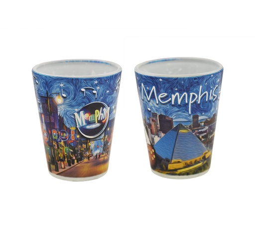 [M6619] Memphis Shot Glass - Starry Night