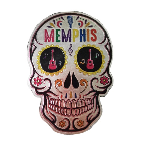 [M6630] Memphis Magnet - Sugar Skull Metallic