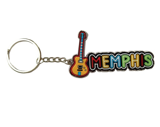 [M6641] Memphis Keychain - Guitar PVC