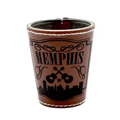 [M6716] Memphis Shot Glass - Leather