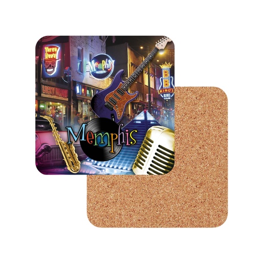 [M6745] Memphis Coasters - Collage with Mic - 6pc Set