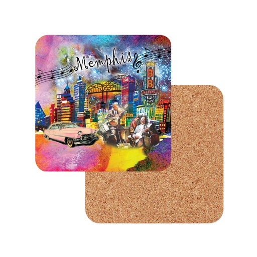 [M6747] Memphis Coasters -  Collage - 6pc Set