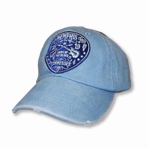 [M6797] Memphis Cap - Blue Demin Guitar Pick