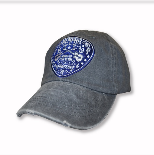 [M6798] Memphis Cap - Gray Demin Guitar Pick