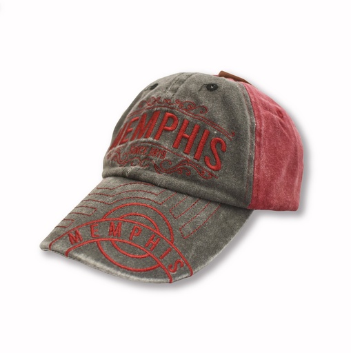 [M6800] Memphis Cap - Gray And Red Since 1819