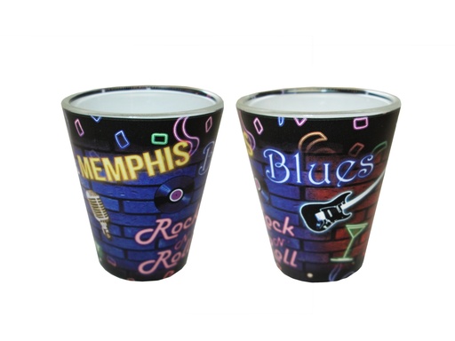 [M6830] Memphis Shot Glass - Neon Lights