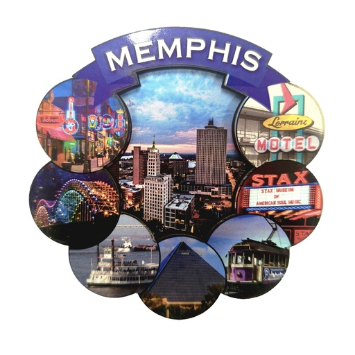 [M6953] Memphis Magnet - Round With Photos