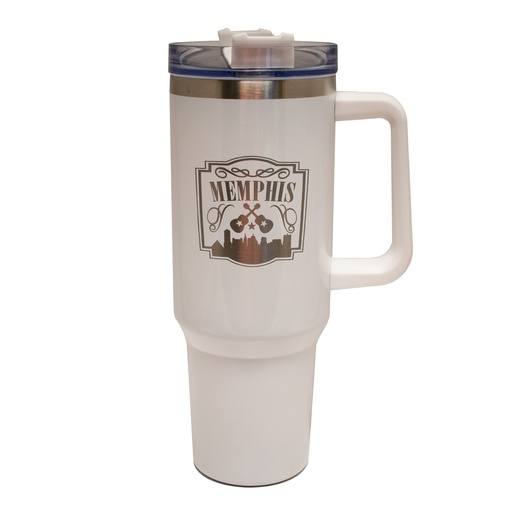 [M7016] Memphis Tumbler 40oz - White