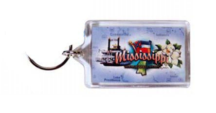 [MS21134] Mississippi Key Chain - Elements Lucite