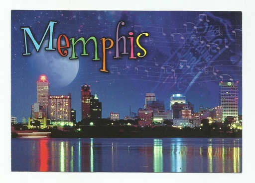 [MSP2082A] Memphis Postcard - Skyline - Pack of 50