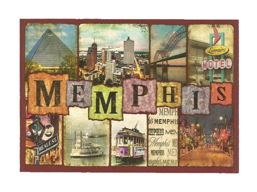 [MSP2144] Memphis Postcards - Photos Collage - Pack of 50