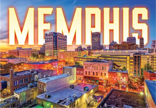 [MSP7030] Memphis Postcard - Sunset Name - Pack of 50