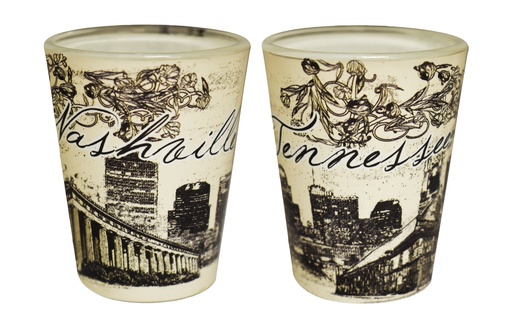 [N5024] Nashville Shot Glass - Cream, Black & White