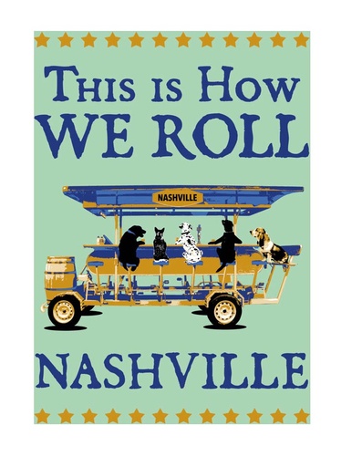 [N5142] Nashville Postcard - How We Roll - Pack of 50