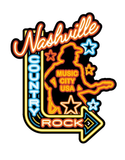 [N5161] Nashville Magnet - Neon Country Sign