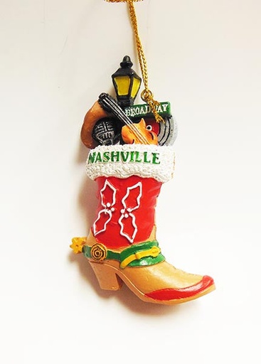 [N5250] Nashville Ornament - Boot Stocking - 6pc Set