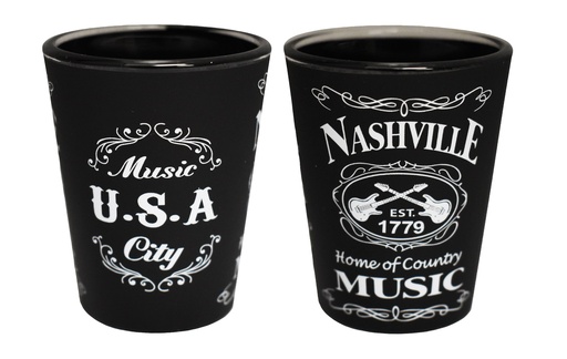 [N5388] Nashville Shot Glass - Blk & Wht